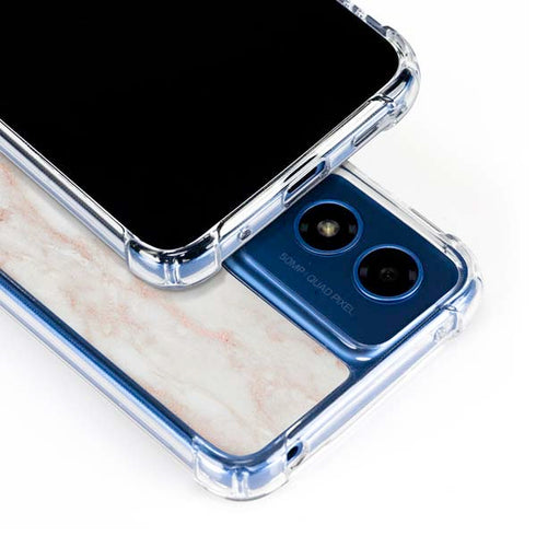 Rose Gold Marble Moto G 5G (2024) Clear Case